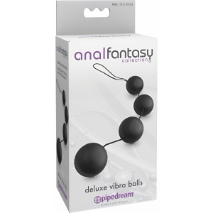 Bile Anale Deluxe Vibro Negru Thumb 5