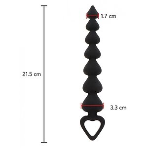 Bile Anale ToyJoy Heart Beads Negru