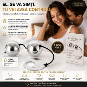 Bile Vaginale Metal Love pentru Tonifiere Pelviană Argintiu