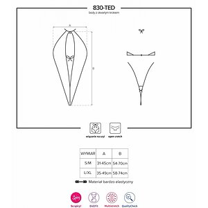 Body Obsessive 830-TED Negru L-XL Thumb 2