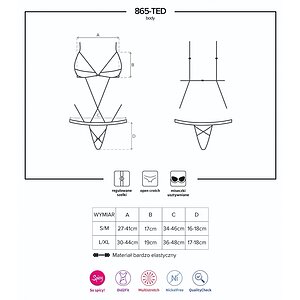 Body Obsessive 865-TED Negru L-XL Thumb 2