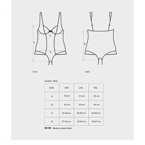 Body Obsessive Dantela Negru 2XL Thumb 2