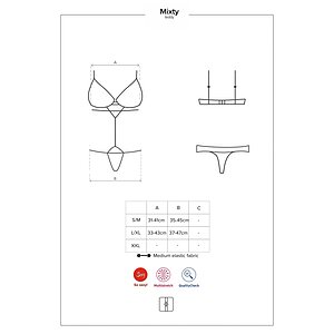 Body Obsessive Mixty Negru L-XL Thumb 2