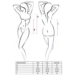 Body Passion Sanchia Negru 2XL-3XL