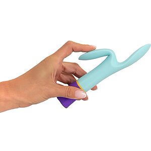 Bunt Double Vibrator Dublu 10 Moduri Reîncărcabil Albastru