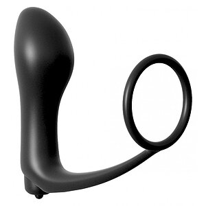 Anal Plug Cu Vibrații Și Inel Negru
