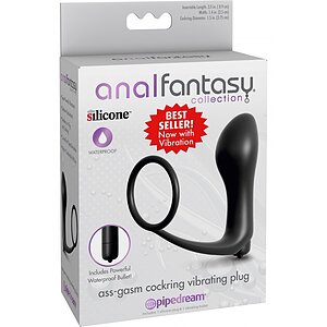 Anal Plug Cu Vibratii Si Inel Negru Thumb 3