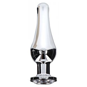 Anal Plug Diamond Bijou Medium Argintiu