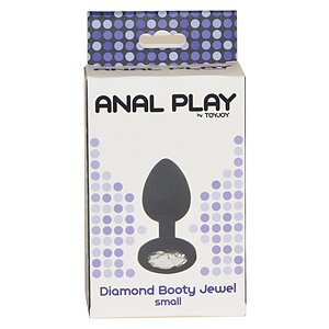 Anal Plug Diamond Jewel Small Negru Thumb 2