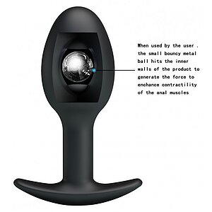 Jucărie Erotică Cu Bile Anale Silicon Negru Thumb 6