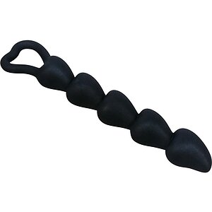 Anal Plug Silicone Hearts Negru Thumb 1