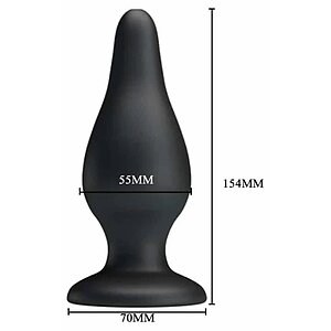 Anal Plug Sturdy Silicone Pretty Love Negru Thumb 4