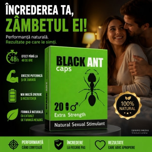 Capsule De Potență Black Ant pentru Erecție Puternică 20buc