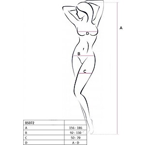 Catsuit Passion BS072 Negru S-L