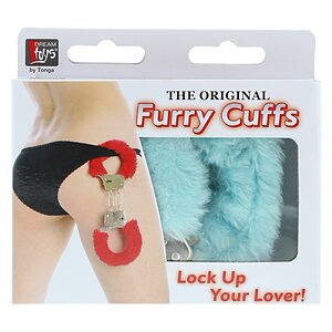 Catuse Metal Handcuff With Plush Albastru Thumb 1
