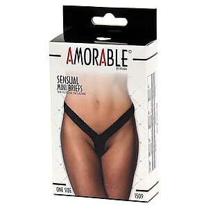 Chilot Amorable Mini Slip Negru S-L