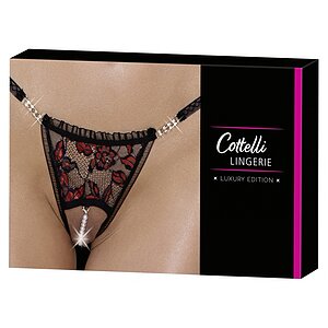 Chilot Decupat Cottelli Collection Roses Negru S-M