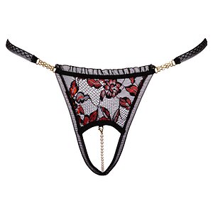 Chilot Decupat Cottelli Collection Roses Negru S-M