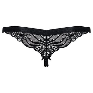 Chilot Decupat Obsessive 828-THC Negru S-M Thumb 1