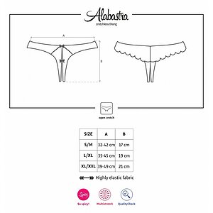 Chilot Obsessive Alabastra Crotchless Alb S-M Thumb 4