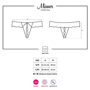 Chilot Obsessive Miamor Crotchless Negru S-M Thumb 4