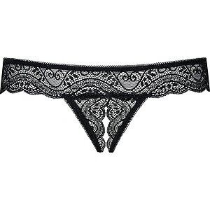 Chilot Obsessive Miamor Crotchless Negru S-M Thumb 3