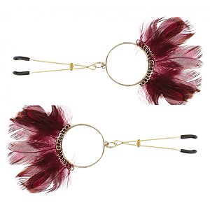 Cleme Sfârcuri Tweezers With Feathers Auriu