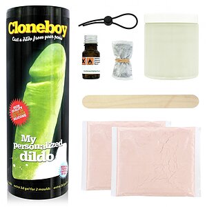 Clonă Pentru Penis Cu Dildo Glow In The Dark Verde