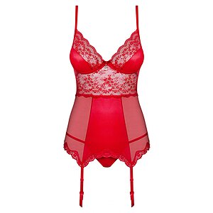 Corset Cu Portjartier Obsessive Lovica Roșu S-M Thumb 2