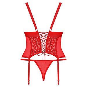 Corset Obsessive Blossmina Roșu 6XL-7XL