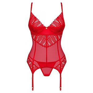 Corset Obsessive Ingridia Roșu XL-2XL