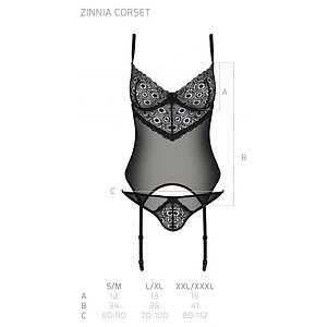 Corset Passion Eco Zinnia Negru L-XL