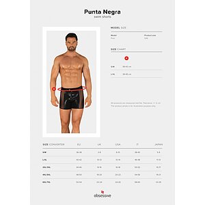 Costum Baie Bărbătesc Obsessive Punta Negra Negru S-M