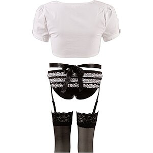Costum Erotic Menajera Cottelli Collection Negru XL Thumb 4
