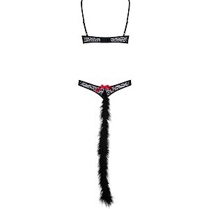 Costum Obsessive Gepardina Negru S-M Thumb 3