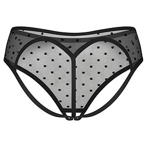 Crotchless Panties Obsessive Nuites Negru 2XL-3XL