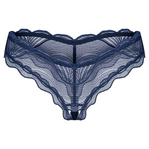 Crotchless Thong Obsessive Nightly Albastru XL-2XL