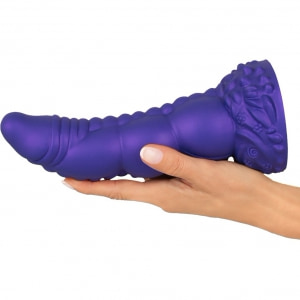 Demonul Dorinței — Dildou siliconic 22,5 cm cu Ventuză Mov