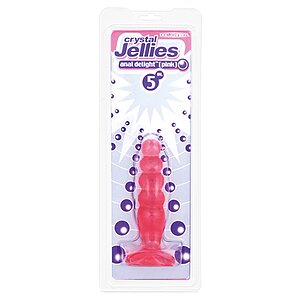 Dildo Anal Cu Ventuza Crystal Jelly Delight Roz Thumb 1