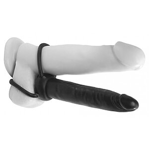 Dildo Anal Double Trouble Negru Thumb 1