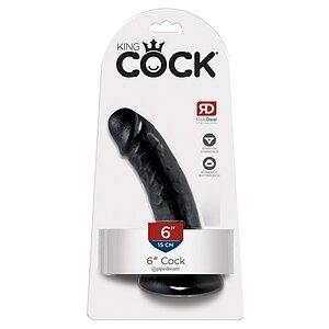Dildo Penis 6 Inch Negru Thumb 2