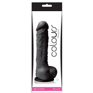 Dildo Cu Ventuza Pleasures Negru Thumb 1