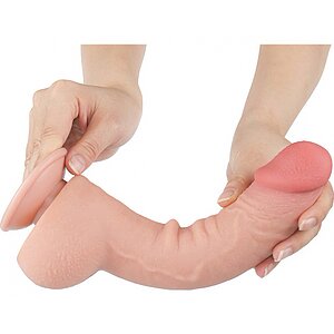 Dildo Realist LoveToy 24cm TPE Dual Density Ventuză