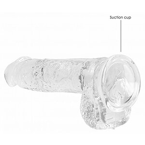 Ultra Realistic 17cm Cu Testicule Transparent