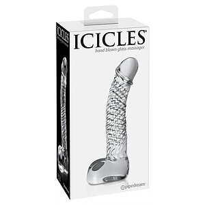 Dildo Sticlă Icicles No.61 Transparent Thumb 1
