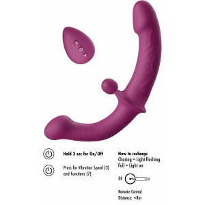 Vibrator Dual Punctul G — 10 Moduri, 2 Motoare, Reîncărcabil Mov Thumb 7