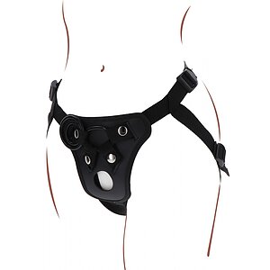 Ham Strap-On TOYJOY cu Gaură De Plăcere, Negru