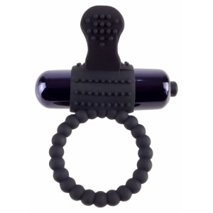 Inel cu Vibrații Fantasy C-Ringz pentru Erecție Fermă Negru