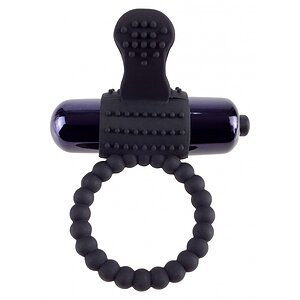 Inel cu Vibratii Fantasy C-Ringz Silicone Negru Thumb 1