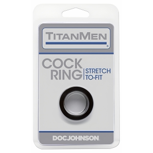 Inel Doc Johnson Titanmen Negru Thumb 1